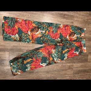 tropical cover up pants- see through WORN ONCE